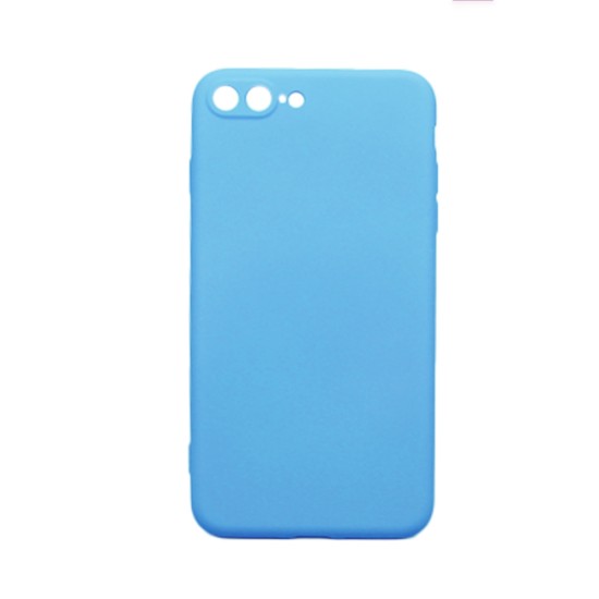 Capa de Silicone com Moldura de Câmera para Apple iPhone 7 Plus/8 Plus Azul